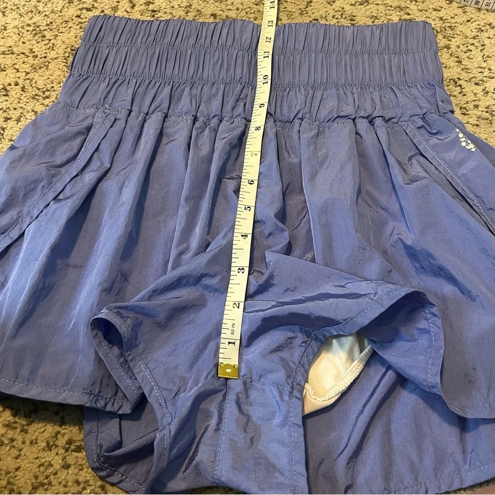 Free People Blue High Waist Lined The Way Home Athletic Shorts Size Medium